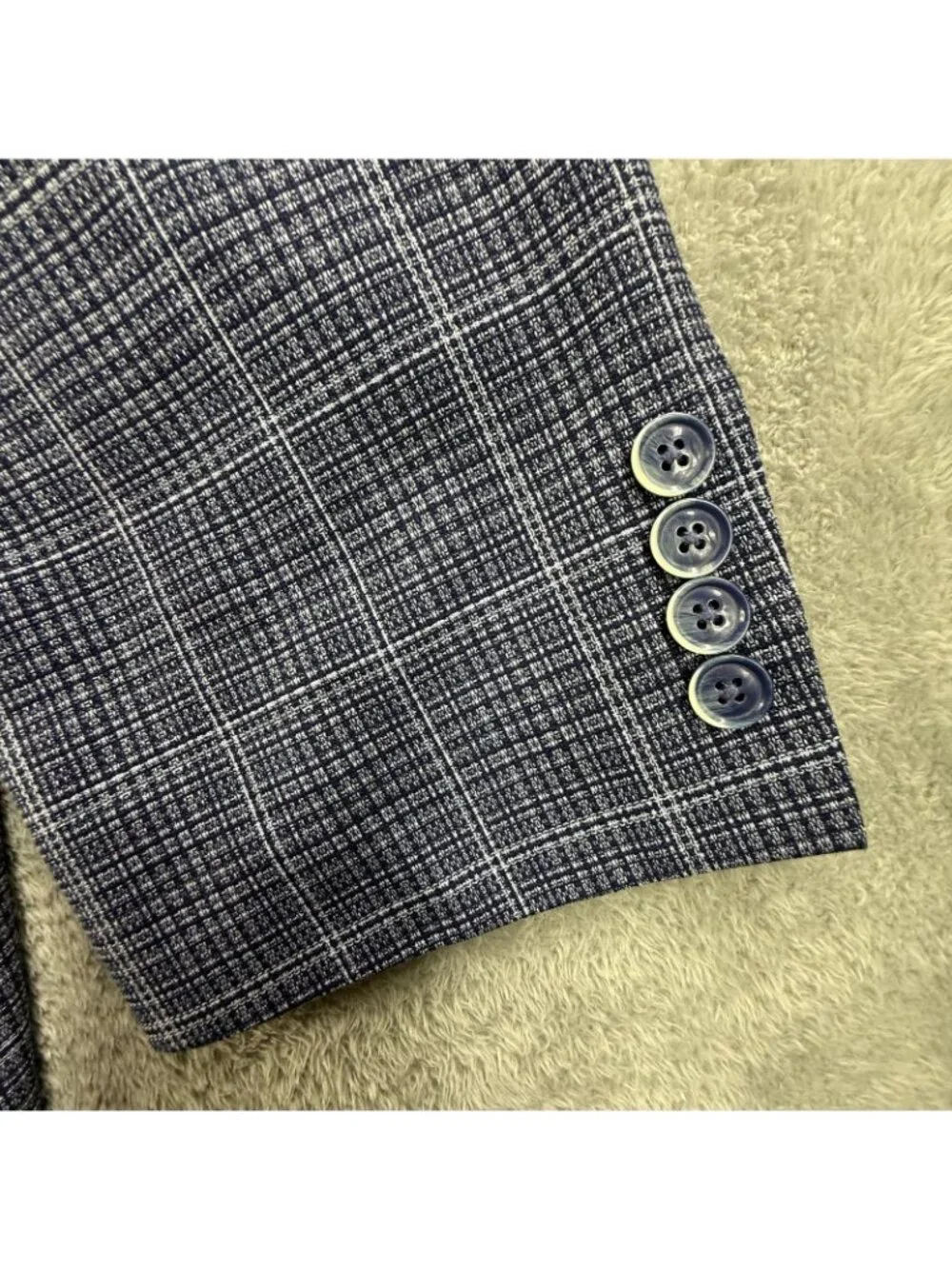 Oak Hill Blazer Mens 2XLT Blue Check Sport Coat Big & Tall Lined Jacket Business